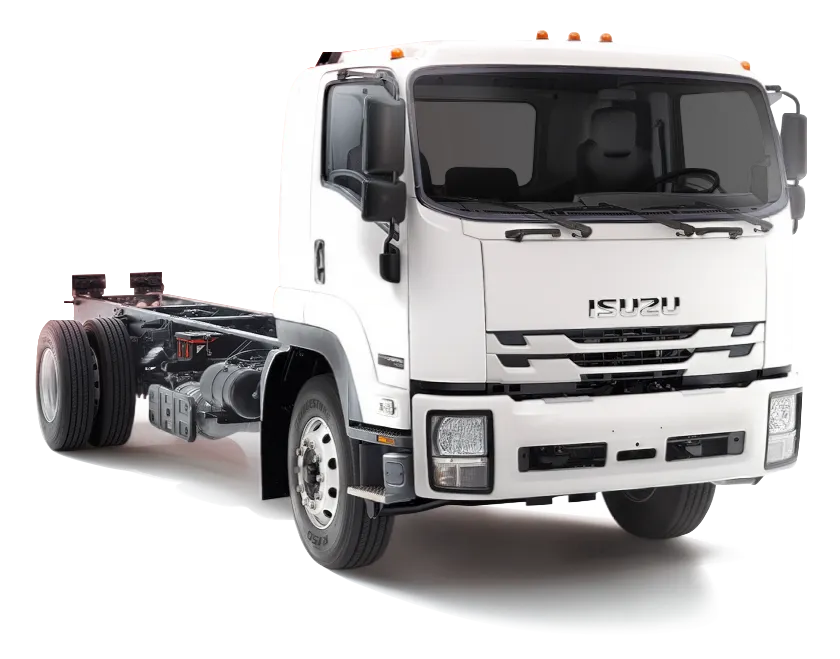 Camión Isuzu de carga en carretera